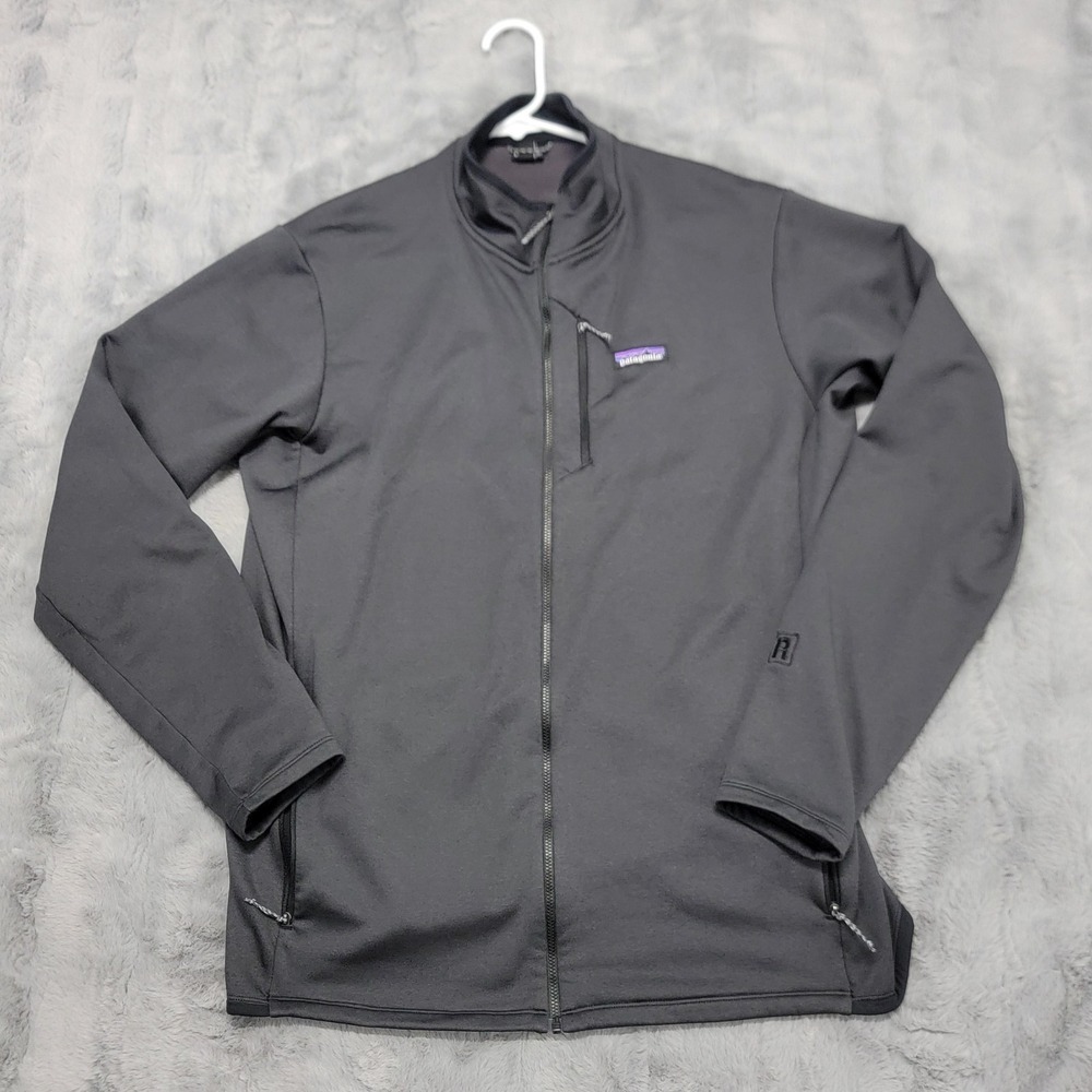 Patagonia R1 Daily Jacket Mens XL Gray Softshell Fleece Lined Full Zip Hiking